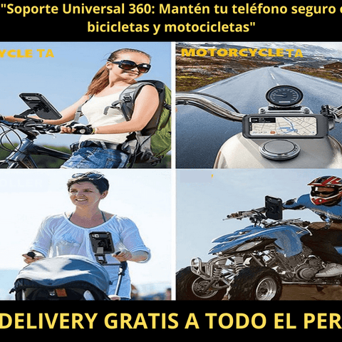 SOPORTE IMPERMEABLE 360° PARA TELEFONO CELULAR PARA MOTOCICLETAS. - jhomaris import