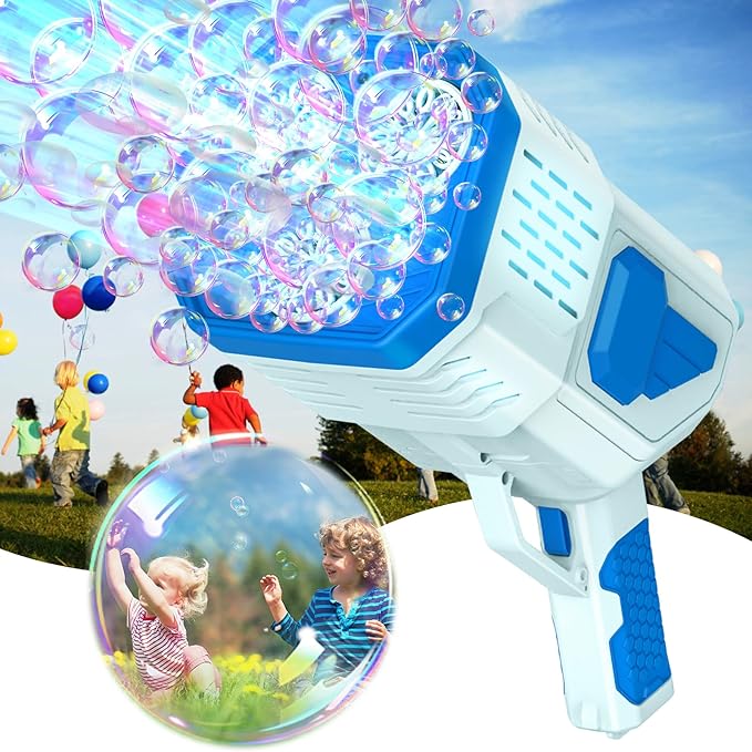 PISTOLA DE BURBUJA RECARGABLE CON LUCES LED. - jhomaris import