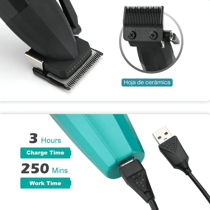 VGR V‑906 | Trimmer Profesional con Pantalla Digital LED