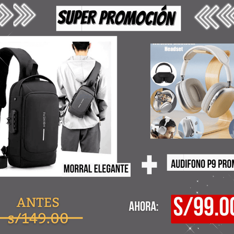 MORRAL ELEGANTE PREMIUM CON ENTRADA USB - jhomaris import