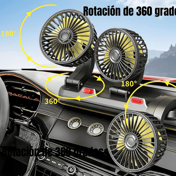 Ventilador Portátil 3 Cabezas, 2 Velocidades y Rotación 360° - jhomaris import