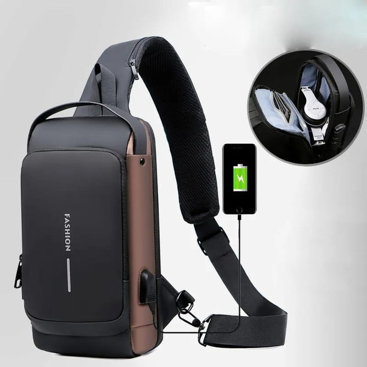 MORRAL ELEGANTE PREMIUM CON ENTRADA USB - jhomaris import